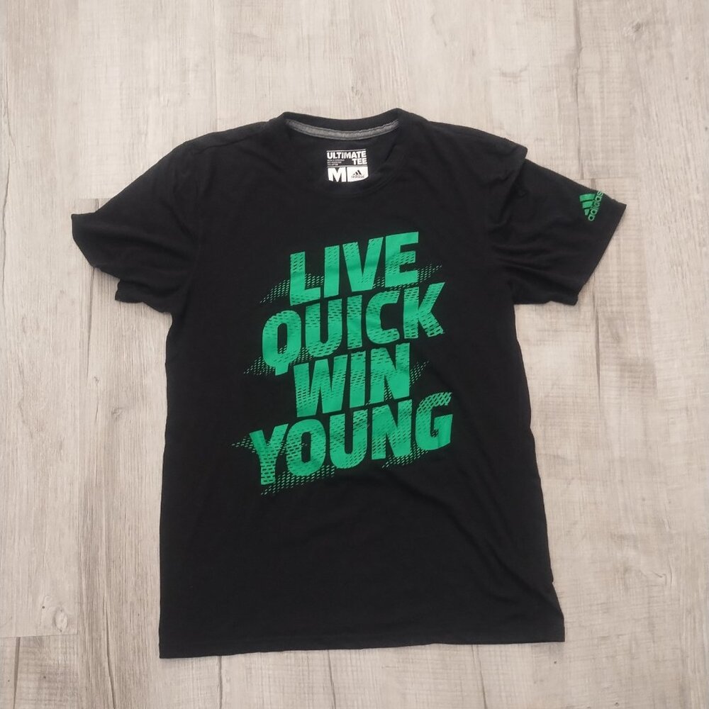 Live Quick Win Young Adidas Climalite Ultimate Tee Size M T Shirt